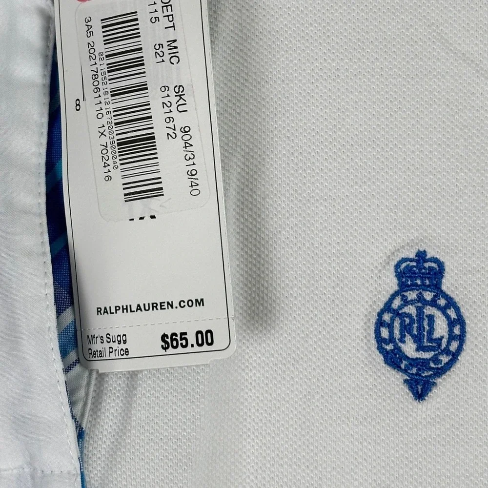 Ralph‎ Lauren Lauren Active Polo Shirt Women 1X White Preppy Sporty
